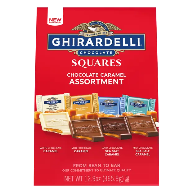 Chocolate Caramel Assortment Candy Squares