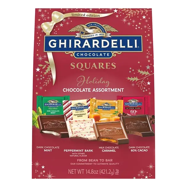 Chocolate, Holiday, Squares, Assortment