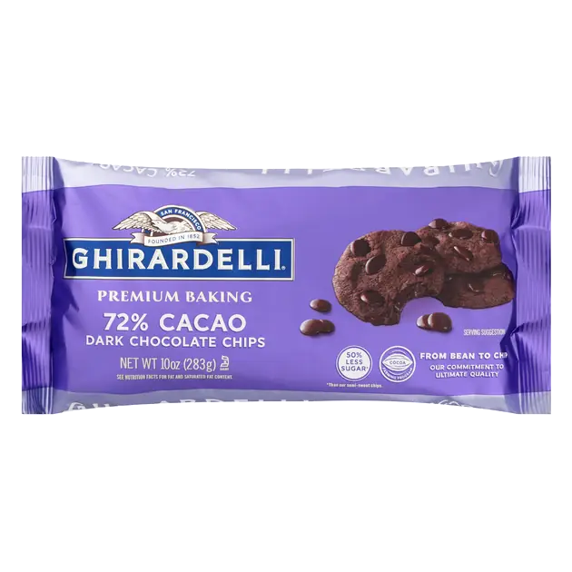 Dark Chocolate Baking Morsel Chips 72% Cacao