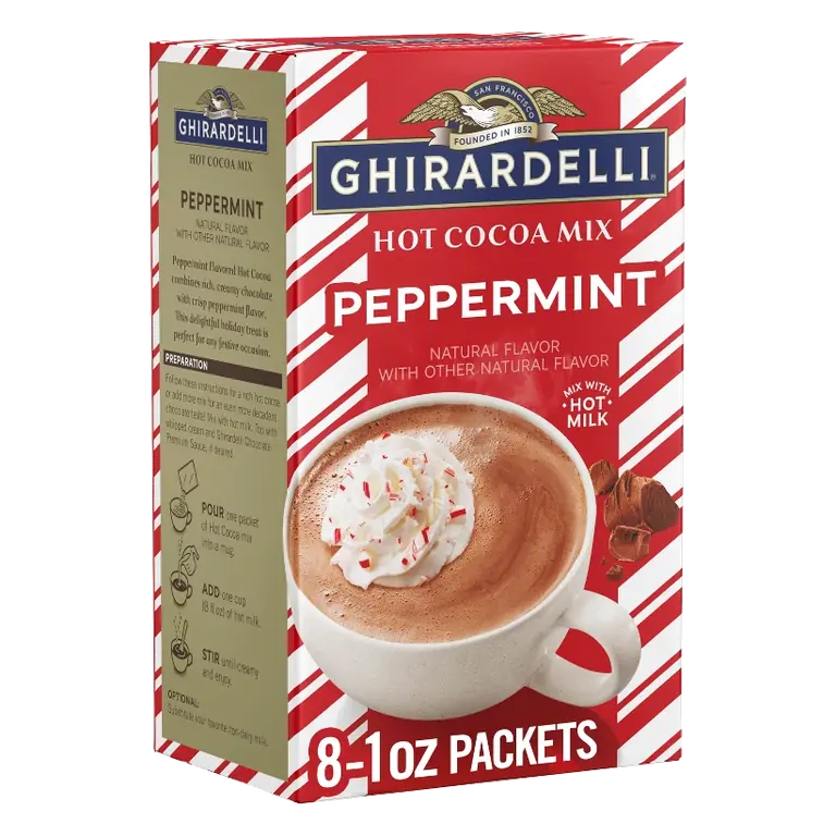 Ghirardelli Peppermint Hot Cocoa Mix, 8oz/8ct: Certified