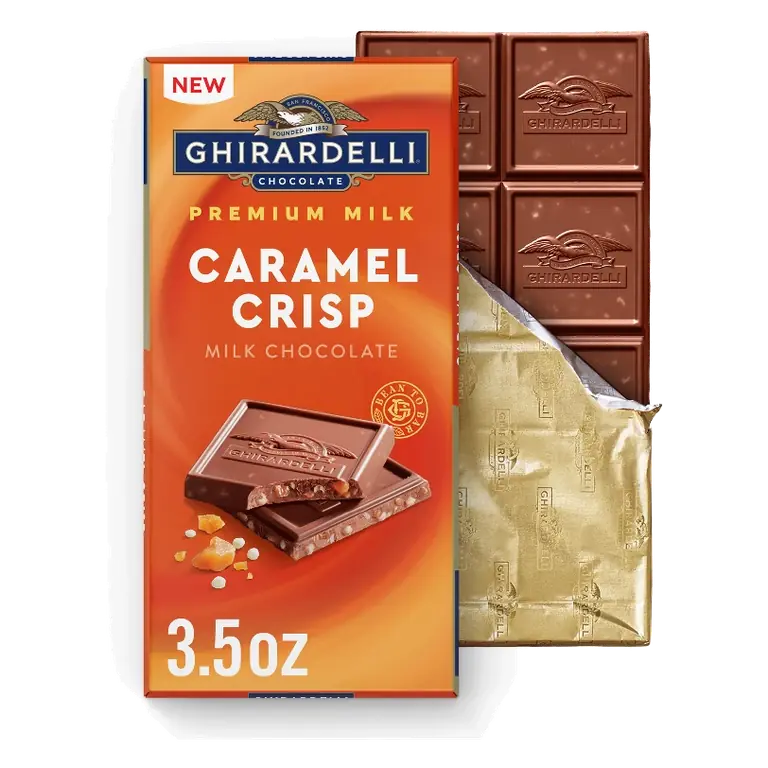 Ghirardelli Premium Caramel Crisp Milk Chocolate Bar, 3.5oz