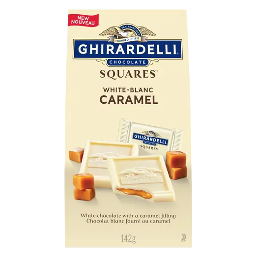 White Chocolate Squares Caramel Bag 142 g