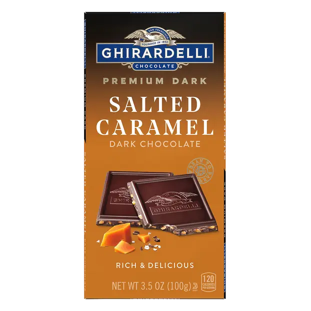 Intense Salted Caramel Cascade Dark Chocolate Candy Bar