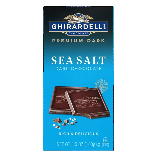 Intense Sea Salt Dark Chocolate Candy Bar 60% Cacao