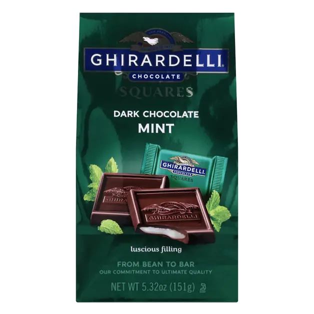 Mint Dark Chocolate Candy Squares