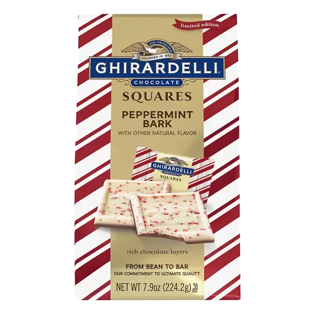 Peppermint Bark Chocolate Squares