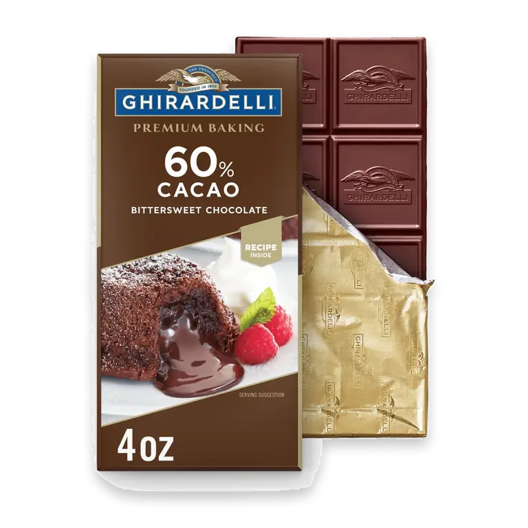 Premium 60% Cacao Bittersweet Chocolate Baking Bar