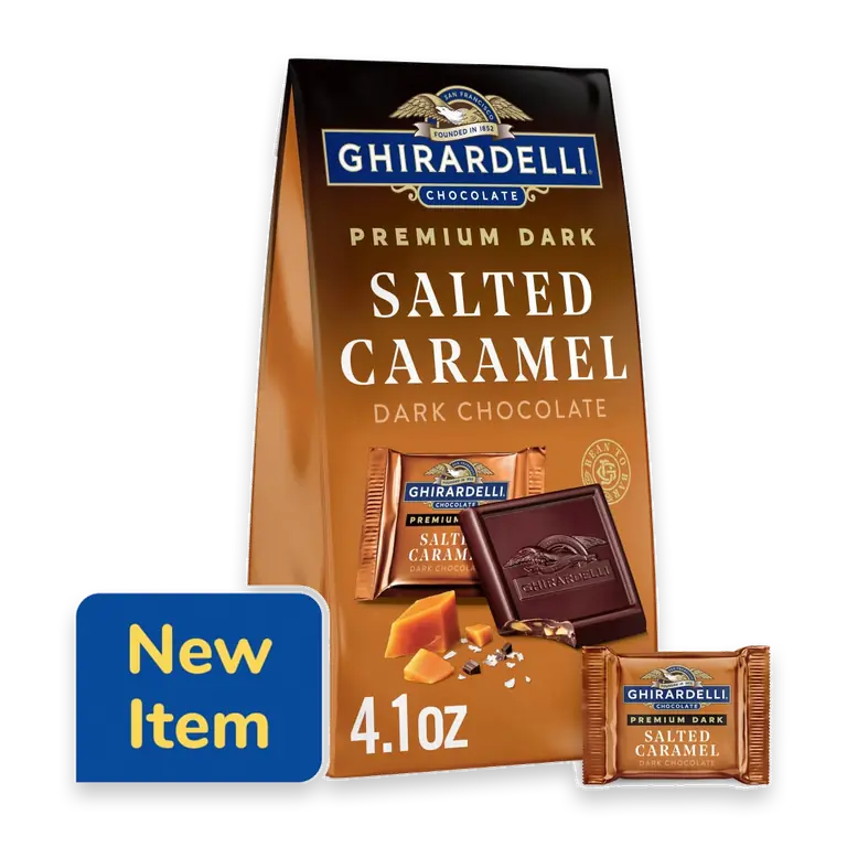 PREMIUM DARK Salted Caramel Dark Chocolate SQUARES