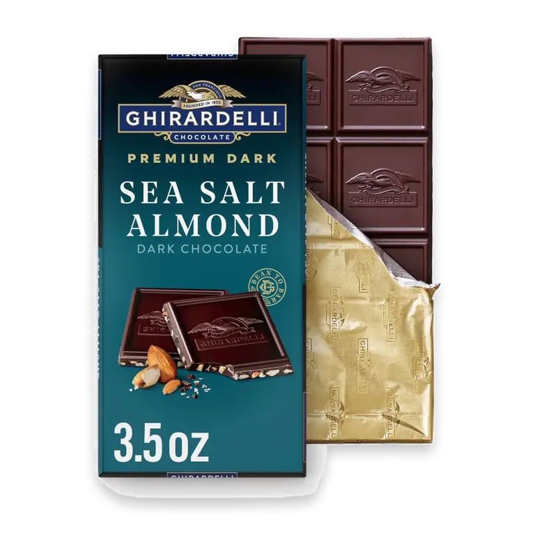 PREMIUM DARK Sea Salt Almond Dark Chocolate Bar