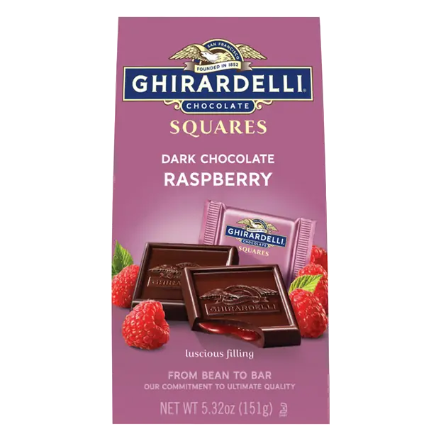 Raspberry Dark Chocolate Candy Squares
