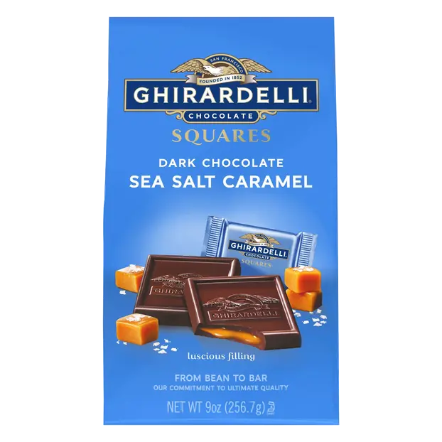 Sea Salt Caramel Dark Chocolate Candy Squares