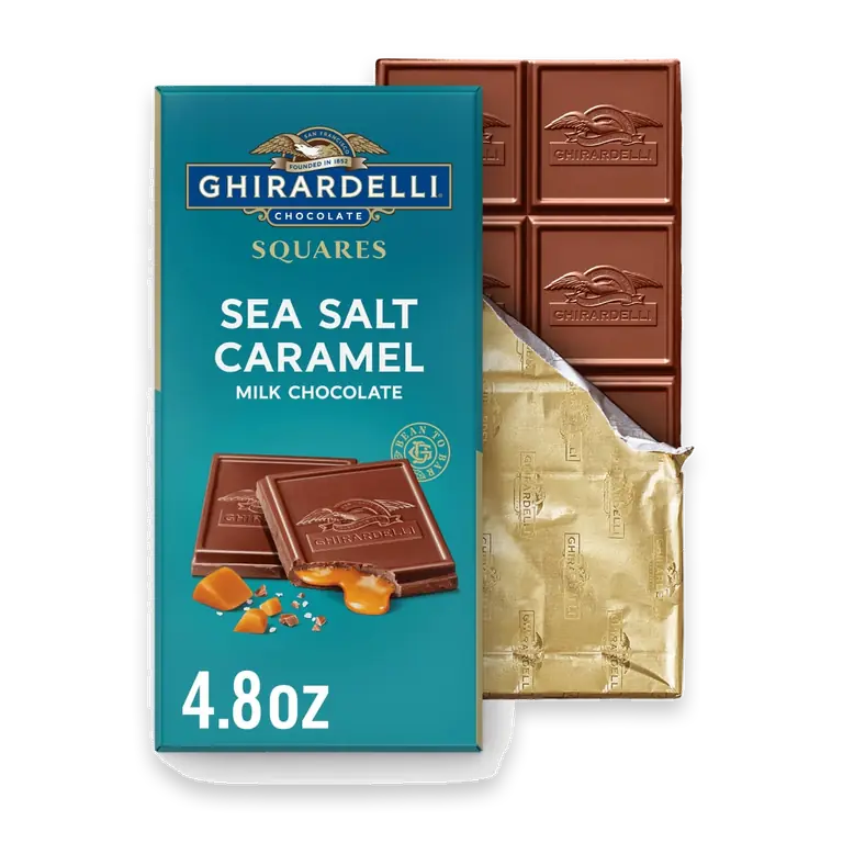 Sea Salt Caramel Milk Chocolate Squares Bar