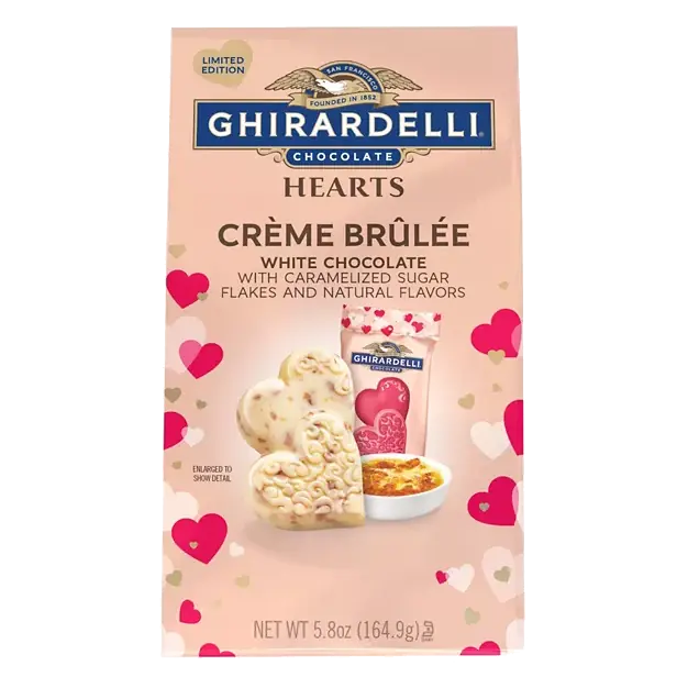 White Chocolate, Creme Brulee, Hearts