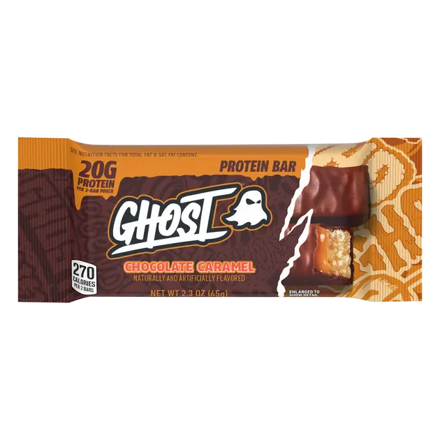 Ghost Chocolate Caramel Protein Bar