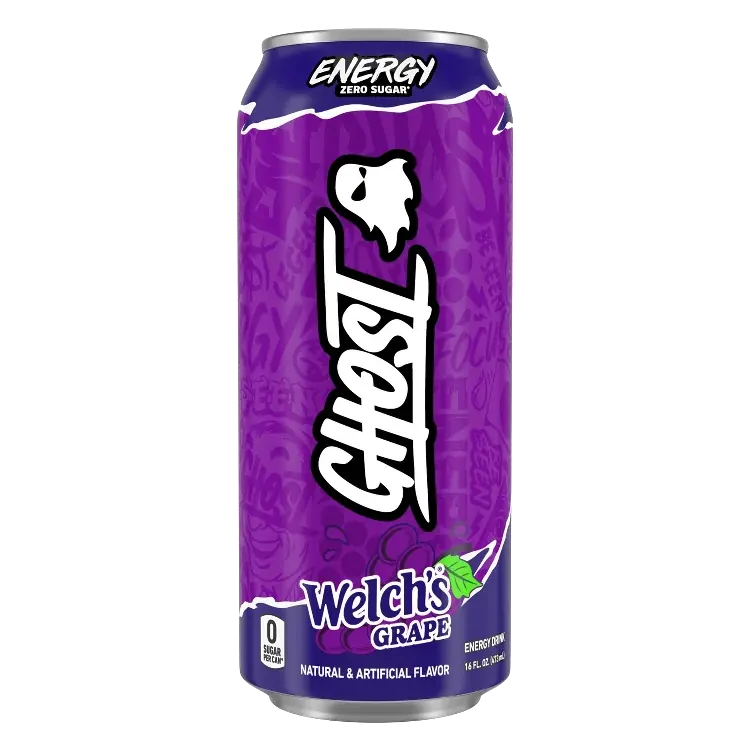 Ghost Energy Welch's Grape Energy Drink, 16 fl oz: Sugar-Free, Gluten-Free, Vegan