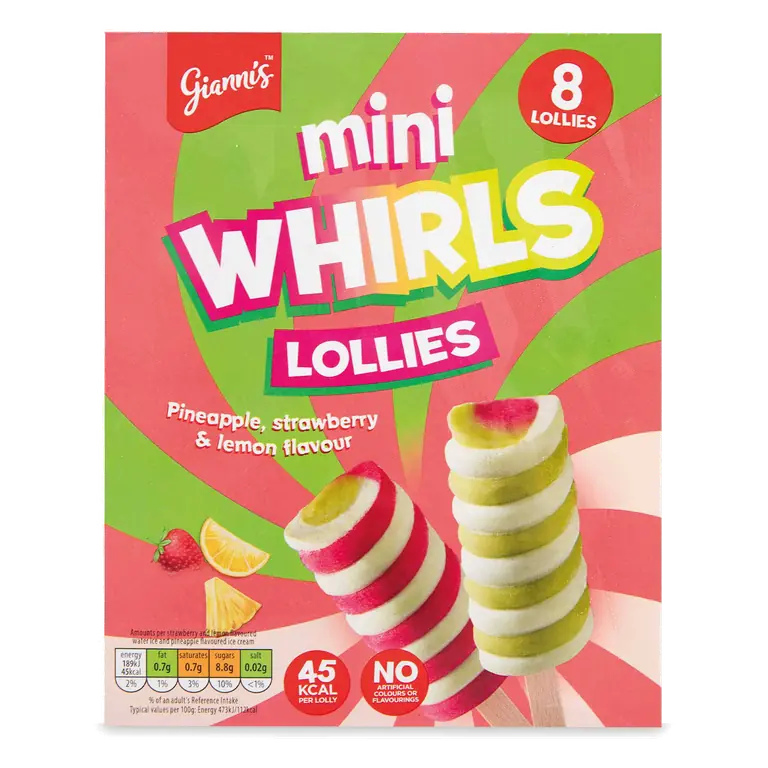 Mini Whirls Lollies 8 Pack