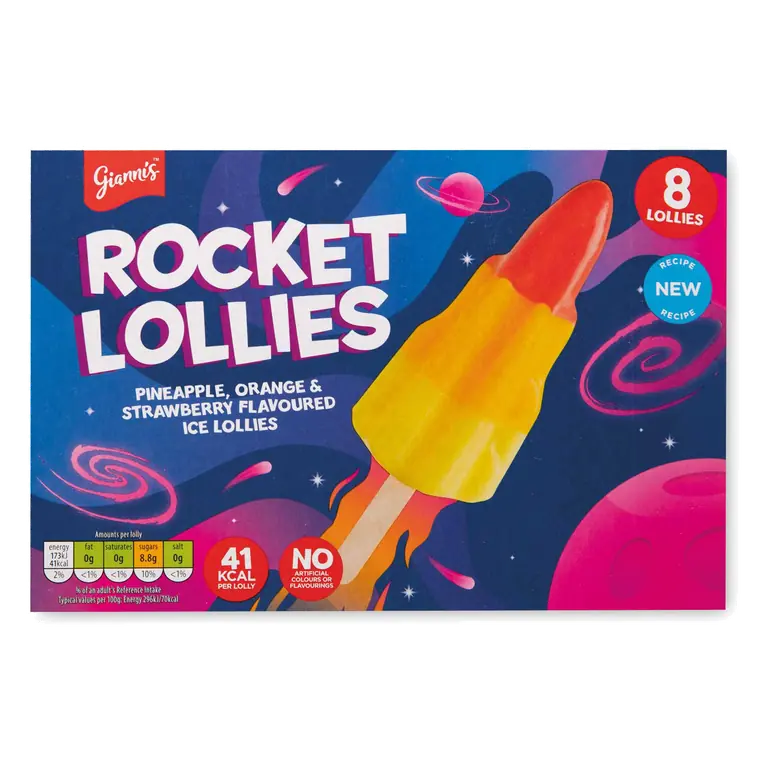 Rocket Lollies 8 Pack