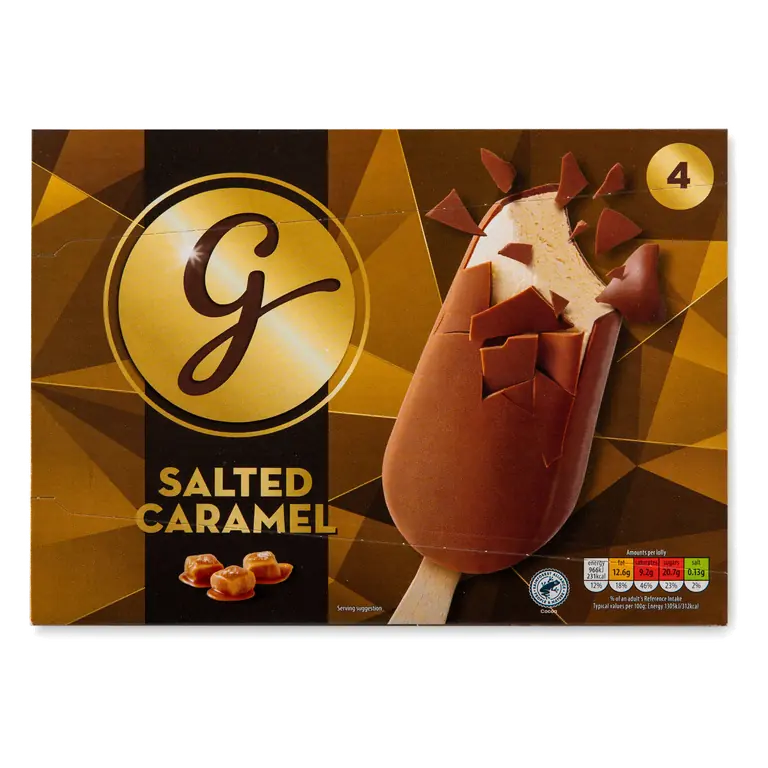 Salted Caramel Ice Creams 4 Pack
