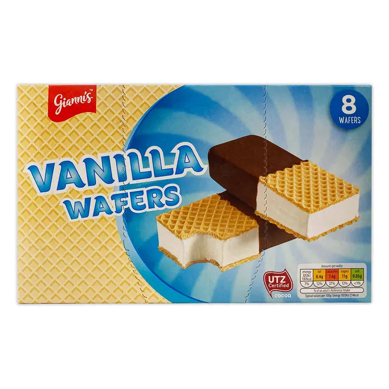 Vanilla Wafers Ice Cream Sandwiches 8 Pack