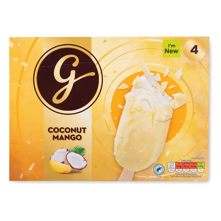 White Chocolate & Mango Ice Cream 4 Pack