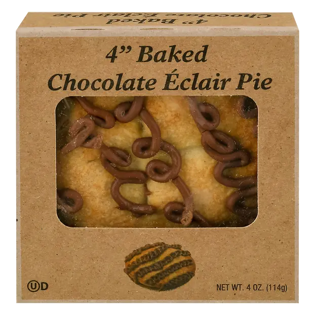 Bakery 4 Inch Baked Chocolate Eclair Pie