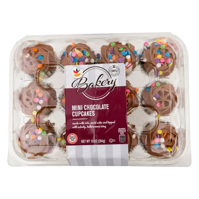 Bakery Chocolate Mini Cupcakes - 12 ct