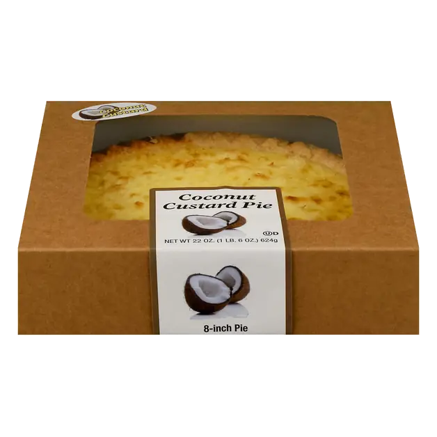 Bakery Coconut Custard Pie 8 Inch