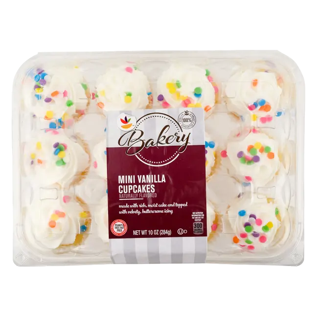 Bakery Vanilla Mini Cupcakes - 12 ct