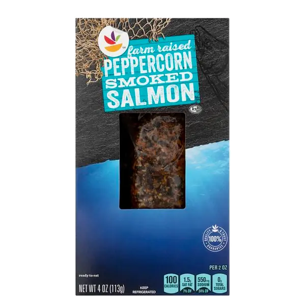 Farm Raised Peppercorn Smoked Salmon