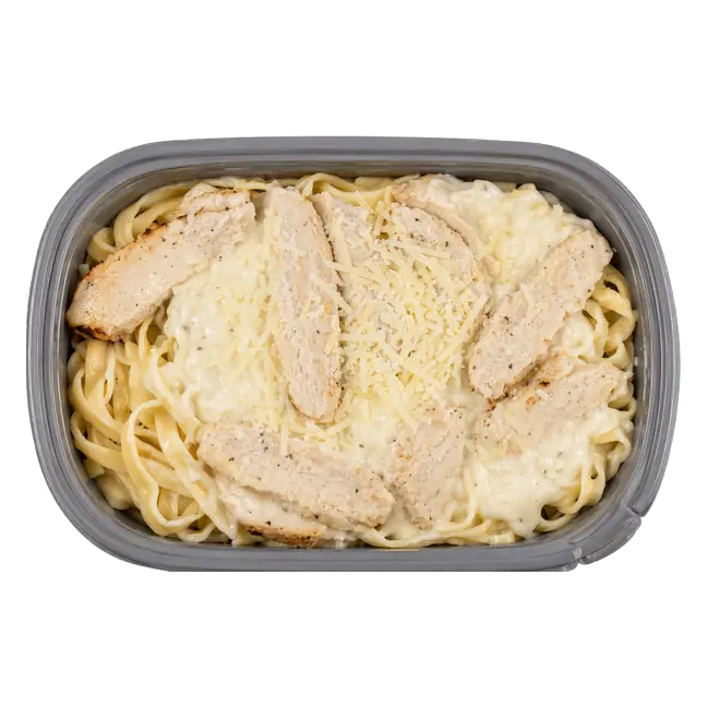 Freshly Made Meal Fettuccini Alfredo with Chicken