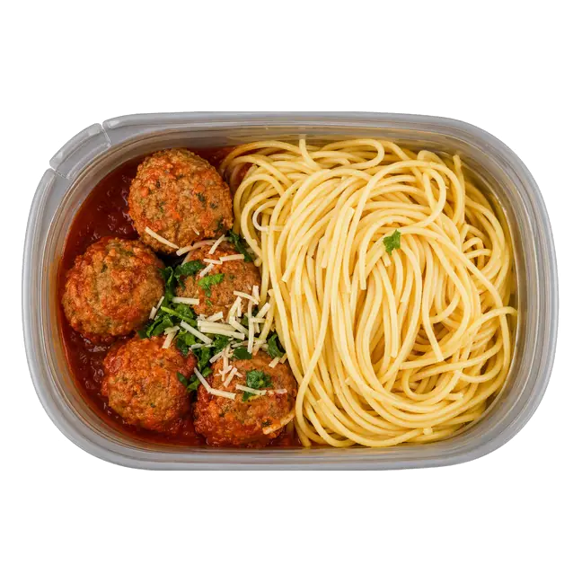 Freshly Made Meal Spaghetti with Meatballs