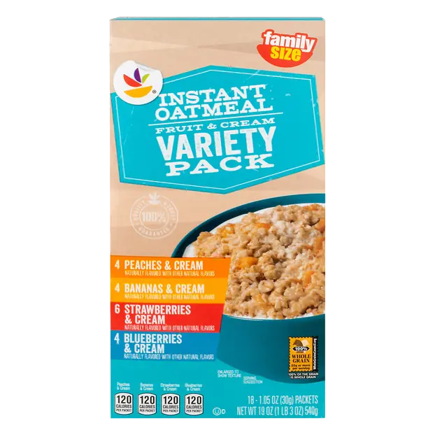 Fruit & Cream Instant Oatmeal Packets Family Size - 18 ct