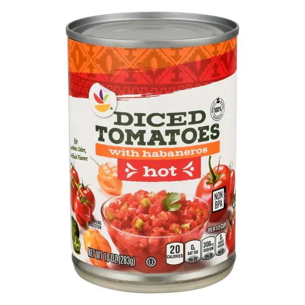 Hot Diced Tomatoes with Habaneros