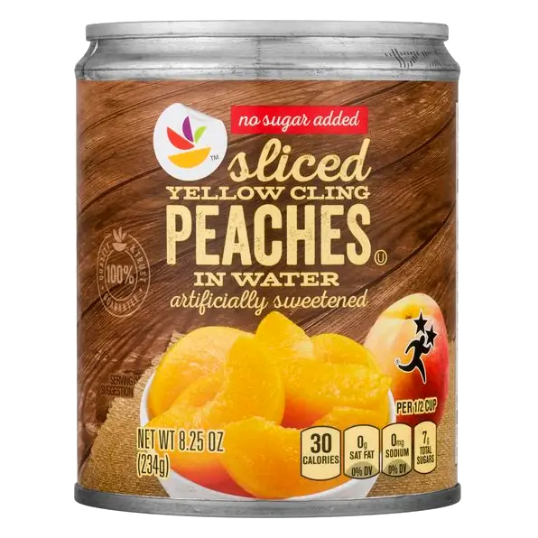 No Sugar Added Halved Peaches in Artificially Sweetened Water