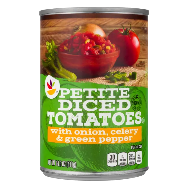 Petite Diced Tomatoes with Onion Celery & Green Pepper