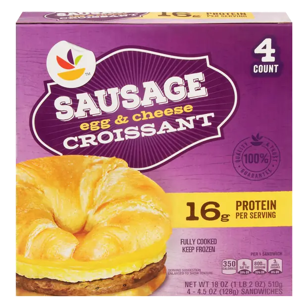 Sausage Egg & Cheese Croissant Sandwiches - 4 ct Frozen