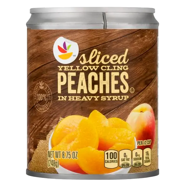 Sliced Yellow Cling Peaches in Heavy Syrup