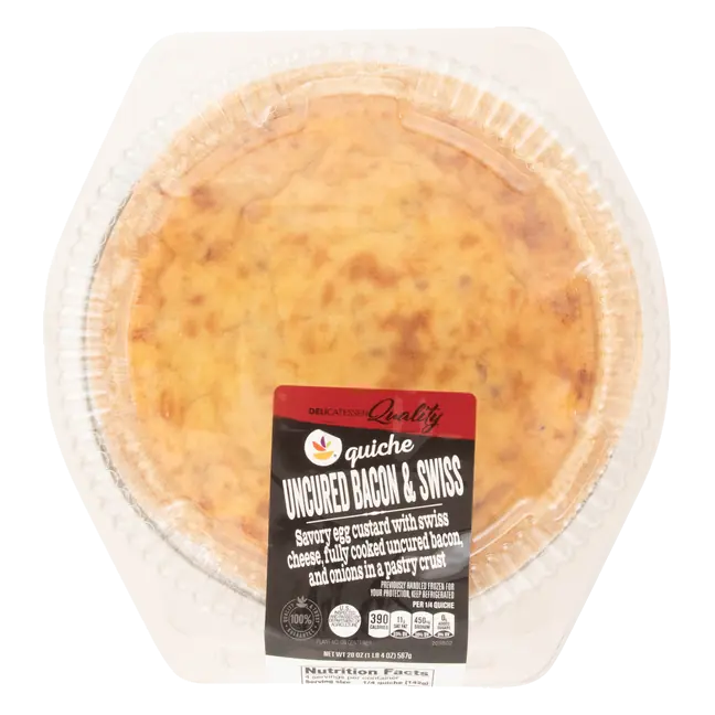 Uncured Bacon & Swiss Quiche