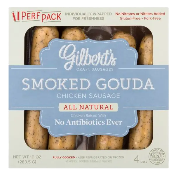 All Natural Smoked Gouda Chicken Sausage - 4 ct