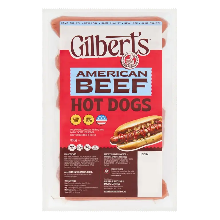 Kosher Foods Chicago Recipe Beef Hot Dogs 350g