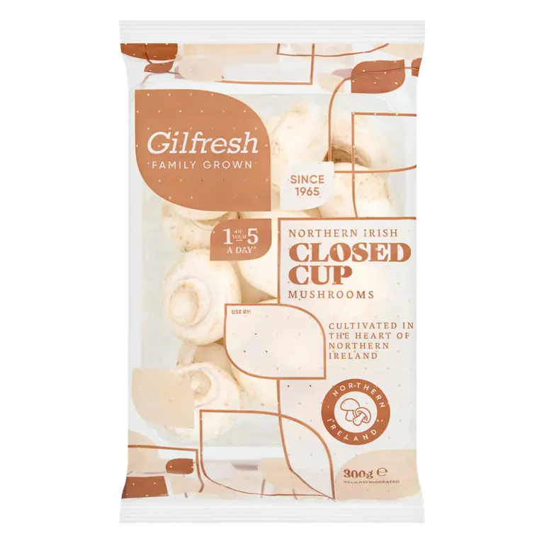 Gilfresh Northern Irish Closed Cup Mushrooms 300g