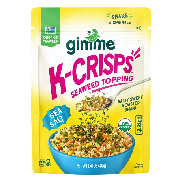 Gimme Seaweed K-Crisps Seaweed Topping, Sea Salt, 1.41oz