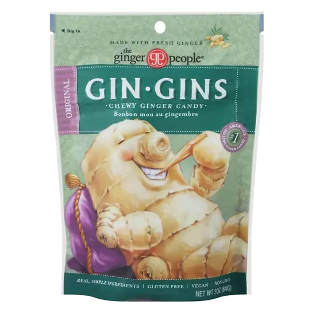 Gin Gins Ginger Candy, Original, Chewy
