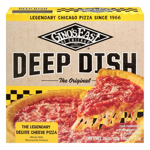 Deluxe Cheese Gooey Mozzarella Cheese Deep Dish Pizza