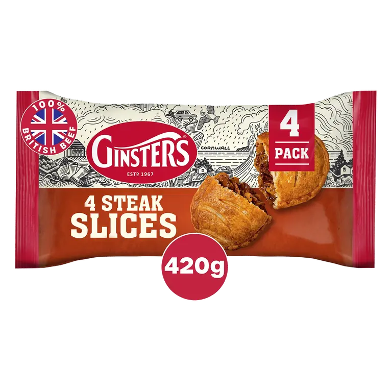 Ginsters 4 Steak Slices 420g