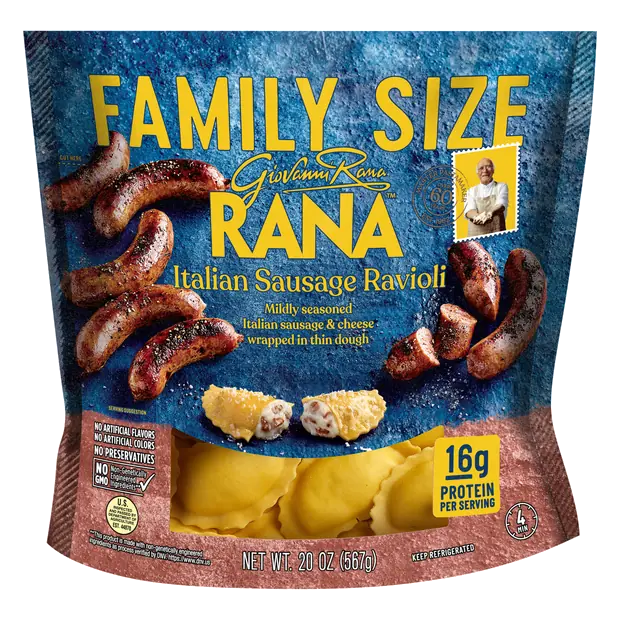 Italian Sausage Ravioli Pasta Family Size Fresh
