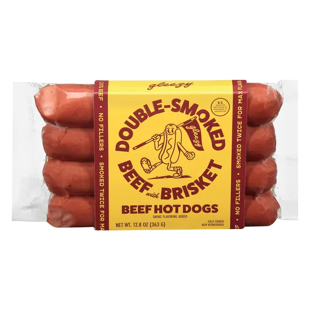 Double-Smoked Beef with Brisket Hot Dogs - 4 ct