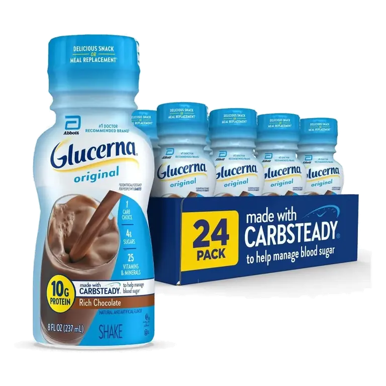 Glucerna Therapeutic Nutrition Shake, Rich Chocolate, 8 fl oz Carton, 24 Count