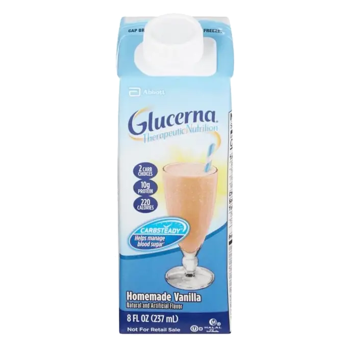 Glucerna Therapeutic Nutrition Shake, Vanilla, 8 fl oz Carton, 24 Count