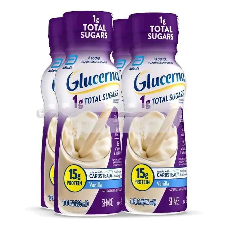 Glucerna Vanilla Total Sugar Meal Replacement Drink, 4pk/10 fl oz